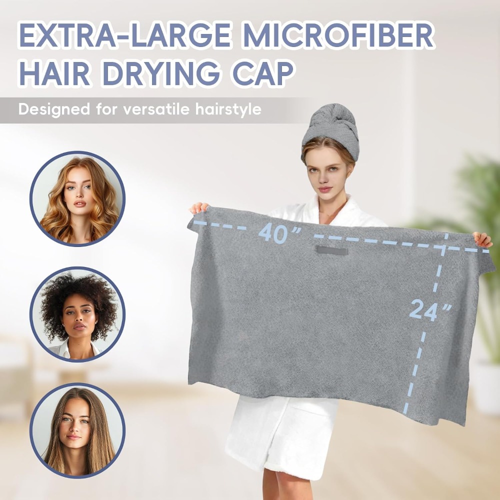 Large Microfiber Hair Towel Wr - Hair Care For Curly Dry Hair recension och pris